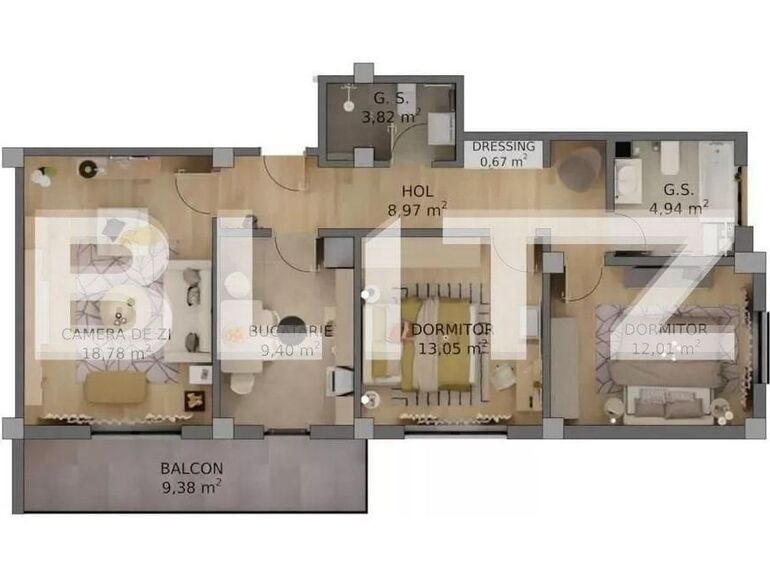 Apartament de vânzare 3 camere Veteranilor - 133904AV | BLITZ Craiova | Poza1