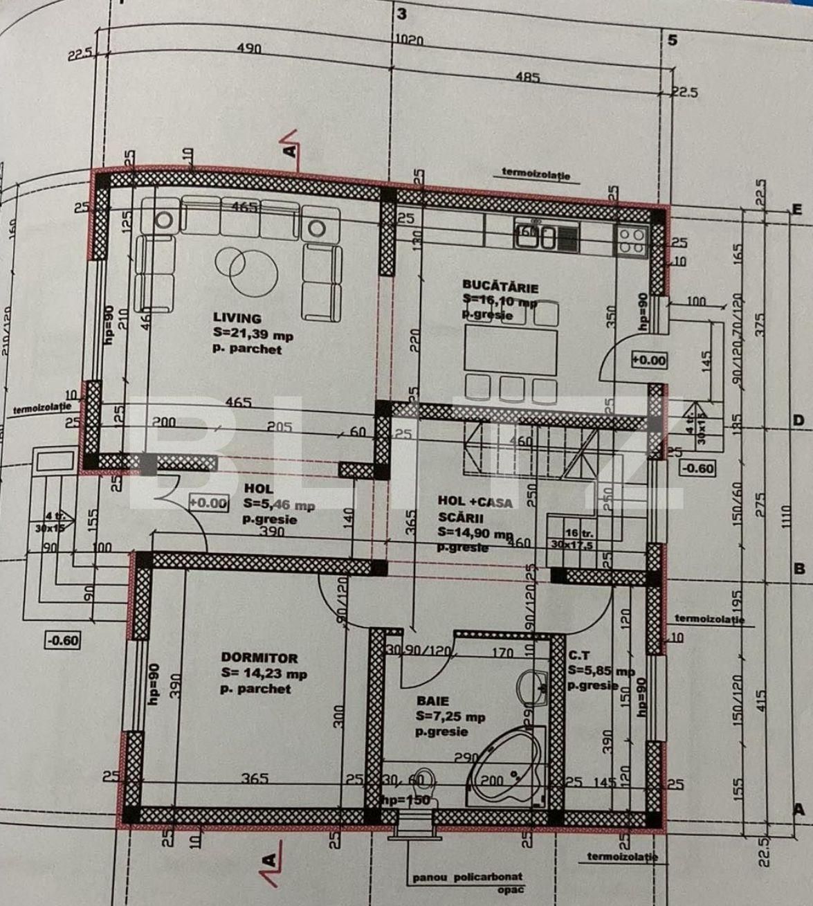 Casa p+1, 218mp utili,500mp teren, Braniste