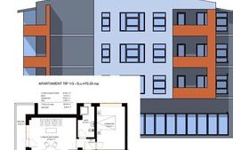 Apartament 2 camere, 70,50 mp,  zona Selgros