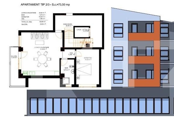 Apartament de vânzare 2 camere Exterior Est - 135282AV | BLITZ Craiova | Poza1