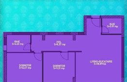 Apartament 3 camere, 69 mp utili, Asamblu rezidential zona Cornitoiu