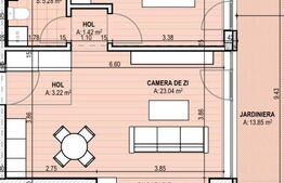 Apartament 2 camere, 67.51mp, parter, cartierul Brazda