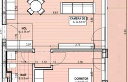 Apartament 2 camere, 74.54mp, parter, cartierul Brazda