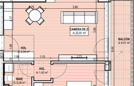 Apartament 2 camere, 62.76mp, cartierul Brazda