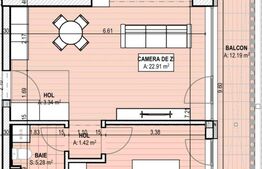 Apartament 2 camere, 65.54mp, cartierul Brazda