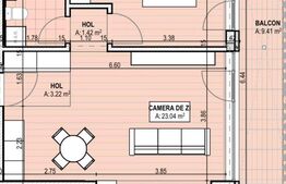 Apartament 2 camere, 63.07mp, cartierul Brazda