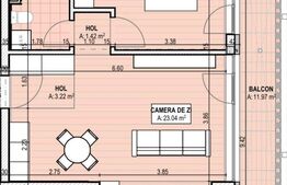 Apartament 2 camere, 65.63mp, cartierul Brazda