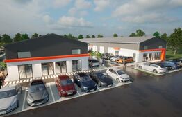 3 hale noi pe parter a câte 590 mp, teren 4.000 mp, zona Ghercești