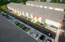 3 hale noi pe parter, 1.755 mp utili, teren 4.000 mp, zona Ghercești