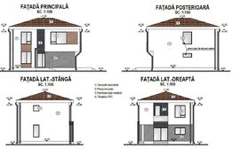 Teren intravilan 1.533 mp, toate utilitățile și proiect 4 case autorizat, Cârcea