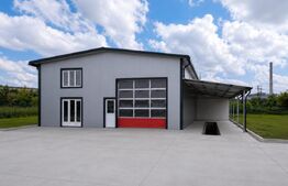 Teren industrial  5000 mp cu 2 hale 400 mp, in Isalnita, cu deschidere la E79