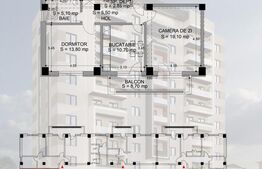 Apartament 2 camere, decomandat, 66mp, cartier Rovine