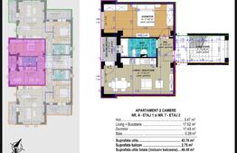 Apartamente in bloc nou, 2 camere, 47 mp utili, zona Sala Polivalenta