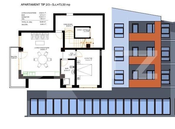 Apartament de vânzare 2 camere Exterior Est - 163362AV | BLITZ Craiova | Poza1