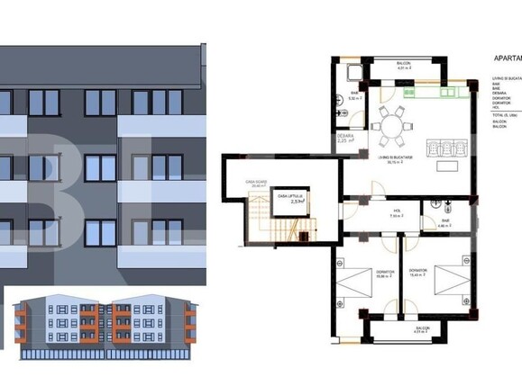 Apartament de vânzare 3 camere Exterior Est - 163364AV | BLITZ Craiova | Poza1