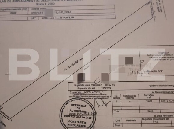 Teren de vânzare Ghercesti - 164093TV | BLITZ Craiova | Poza3