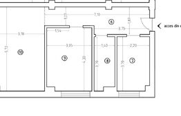 Apartament de vanzare, cu 2 camere, 55 mp, zona Veteranilor - curte privata 40mp