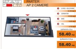Comision 0%! Apartament 2 camere, EXCLUSIV in Blitz, zona Imparatul Traian