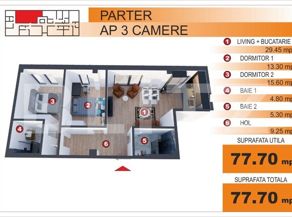 Apartament de vânzare 3 camere Ultracentral - 174416AV | BLITZ Craiova | Poza1