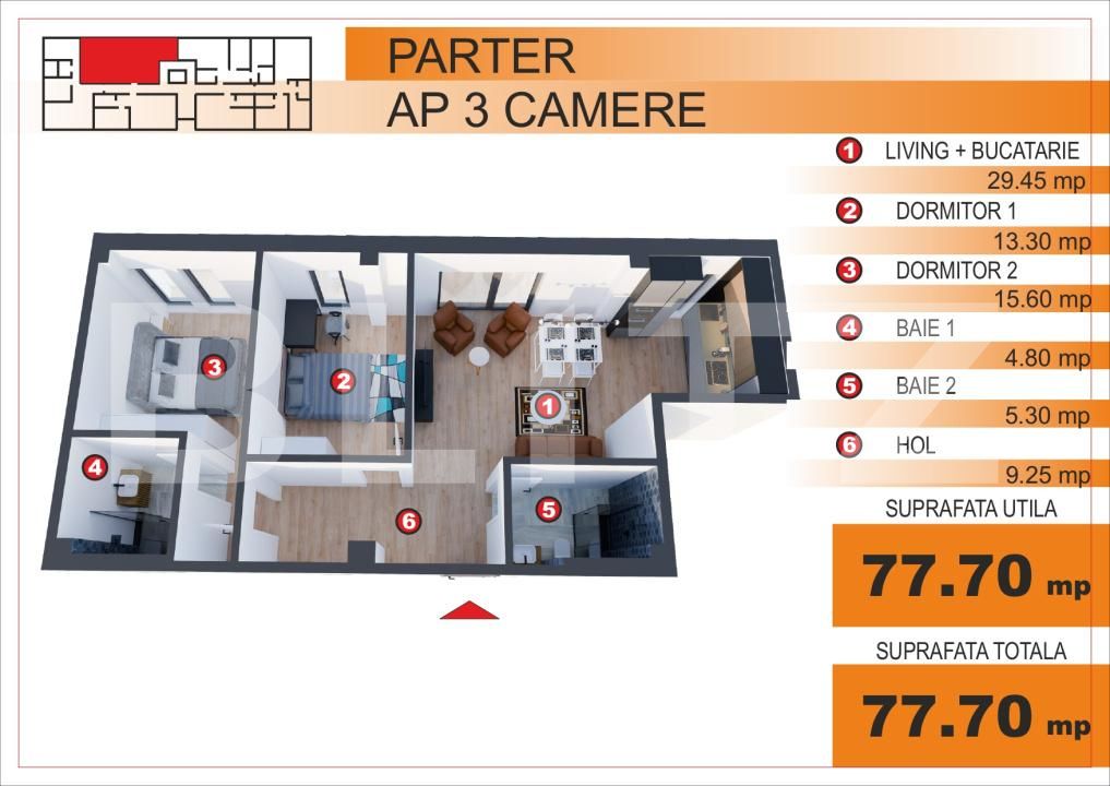 Apartament de vânzare 3 camere Ultracentral - 174416AV | BLITZ Craiova | Poza1