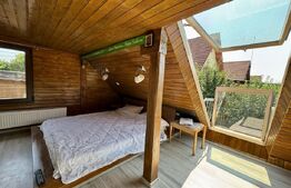 Casă de inchiriat, cu 4 dormitoare cu piscină, grătar, iaz și zonă de relaxare