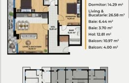 Apartament 3 camere, 91mp, bloc nou, termen finalizare Iulie 2026