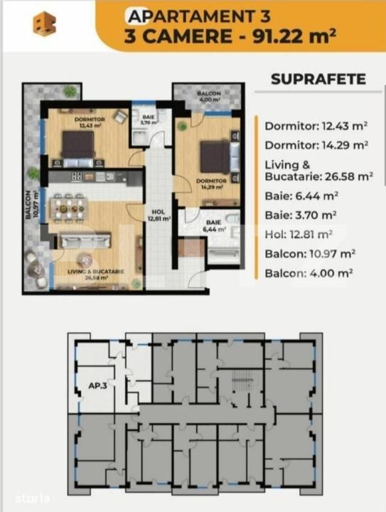 Apartament de vânzare 3 camere Calea Severinului - 175011AV | BLITZ Craiova | Poza3