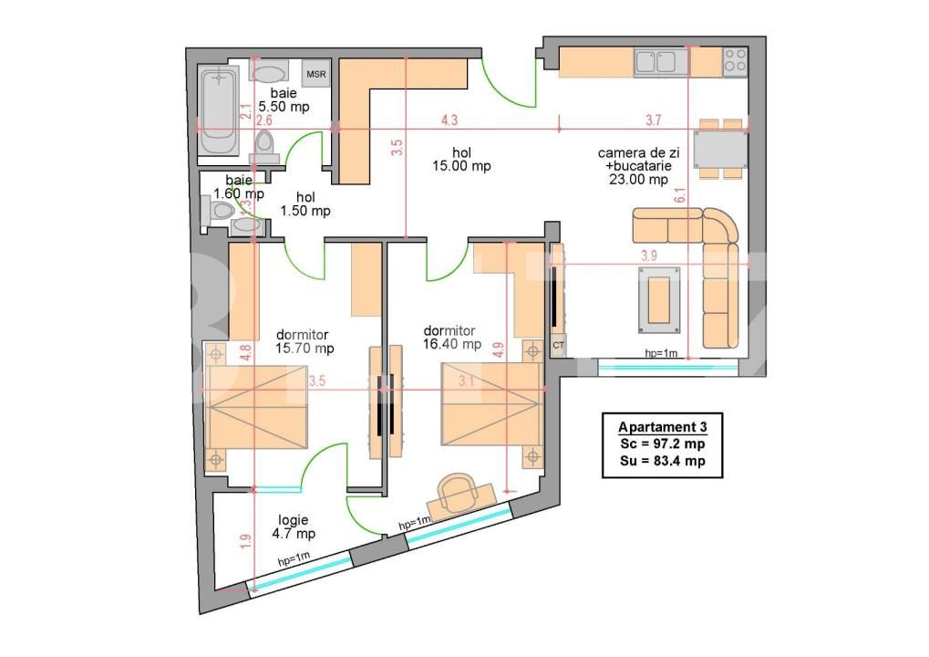 Apartament de vânzare 3 camere Central - 179259AV | BLITZ Craiova | Poza1