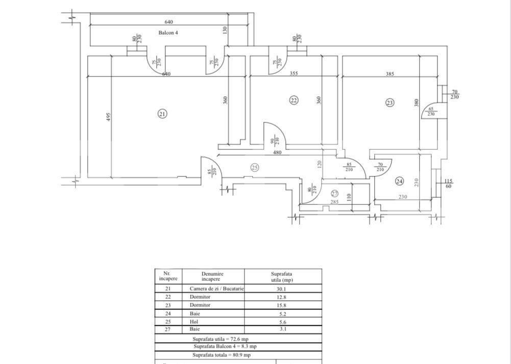 Apartament de vânzare 3 camere Exterior Sud - 185086AV | BLITZ Craiova | Poza2