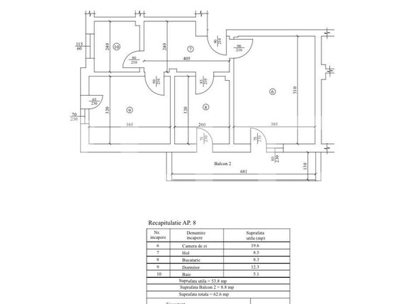 Apartament de vânzare 2 camere Exterior Sud - 185096AV | BLITZ Craiova | Poza1