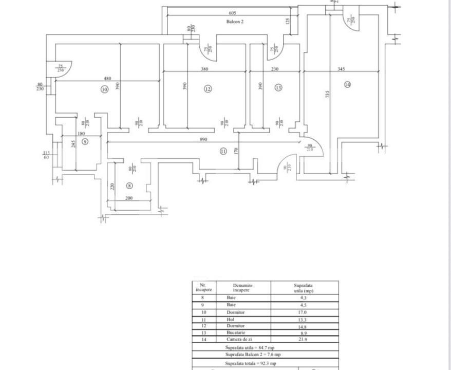 Apartament de vânzare 3 camere Exterior Sud - 185097AV | BLITZ Craiova | Poza2