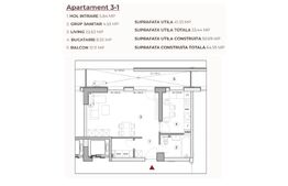 Studio 53.44 mp într-un ansamblu cu 0% Comision la Achiziție