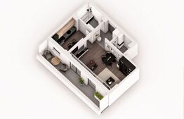 Studio 53.44 mp într-un ansamblu cu 0% Comision la Achiziție