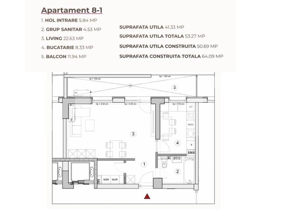 Garsonieră de vânzare Calea Severinului - 194919AV | BLITZ Craiova | Poza1