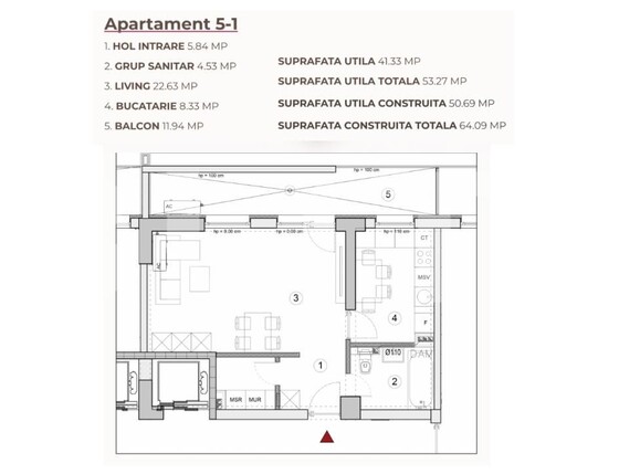 Garsonieră de vânzare Calea Severinului - 194922AV | BLITZ Craiova | Poza1