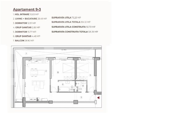 Apartament de vânzare 3 camere Calea Severinului - 194930AV | BLITZ Craiova | Poza2