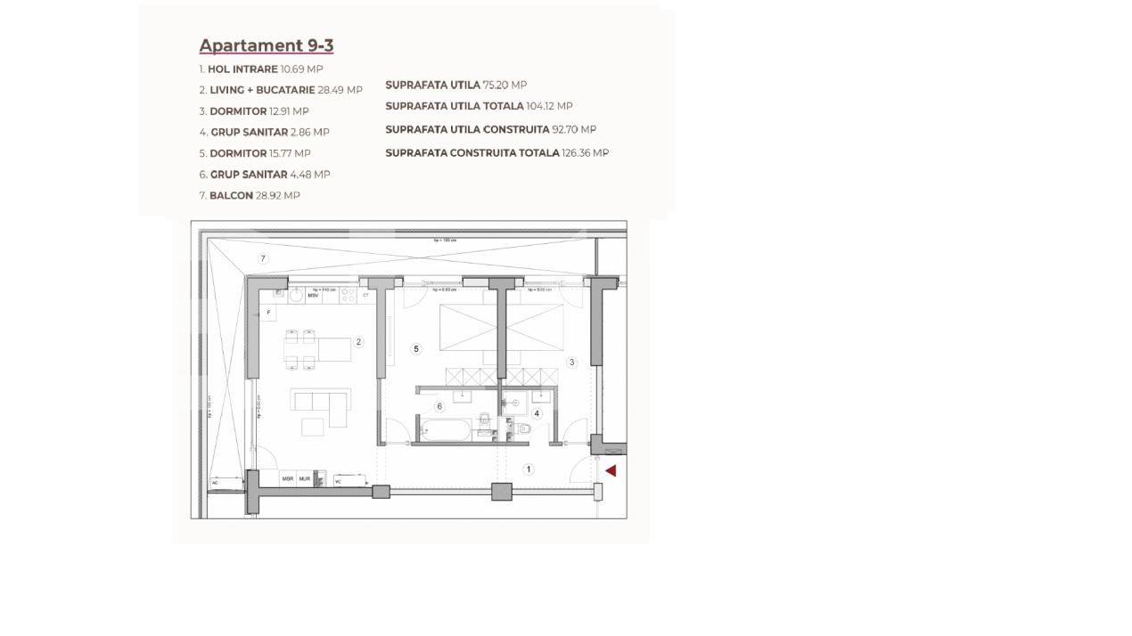 Apartament de vânzare 3 camere Calea Severinului - 194930AV | BLITZ Craiova | Poza2