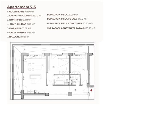 Apartament de vânzare 3 camere Calea Severinului - 194932AV | BLITZ Craiova | Poza3
