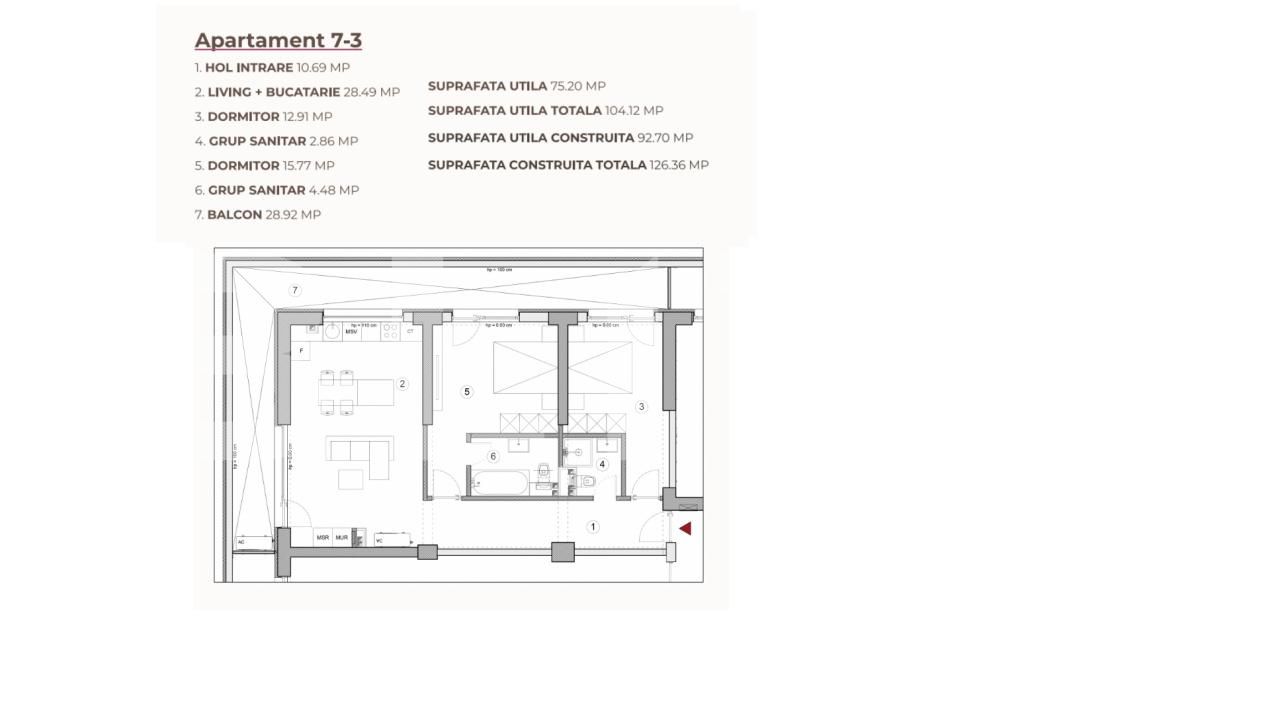 Apartament de vânzare 3 camere Calea Severinului - 194932AV | BLITZ Craiova | Poza3