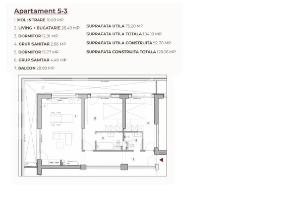 Apartament de vânzare 3 camere Calea Severinului - 194934AV | BLITZ Craiova | Poza2