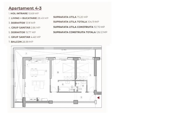 Apartament de vânzare 3 camere Calea Severinului - 194935AV | BLITZ Craiova | Poza1