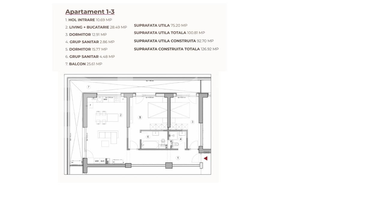Apartament de vânzare 3 camere Calea Severinului - 194938AV | BLITZ Craiova | Poza2