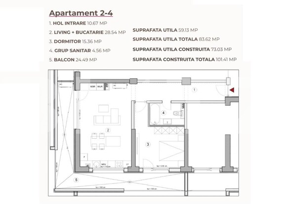 Apartament de vânzare 2 camere Calea Severinului - 195120AV | BLITZ Craiova | Poza1