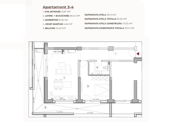 Apartament de vânzare 2 camere Calea Severinului - 195143AV | BLITZ Craiova | Poza4