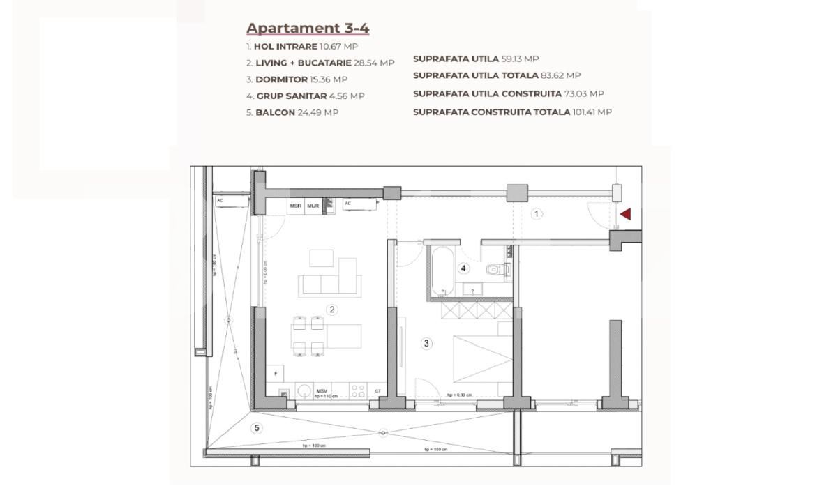 Apartament de vânzare 2 camere Calea Severinului - 195143AV | BLITZ Craiova | Poza4