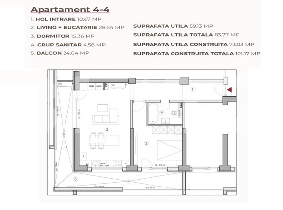 Apartament de vânzare 2 camere Calea Severinului - 195171AV | BLITZ Craiova | Poza2
