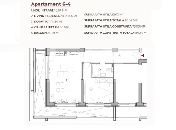 Apartament de vânzare 2 camere Calea Severinului - 195192AV | BLITZ Craiova | Poza1