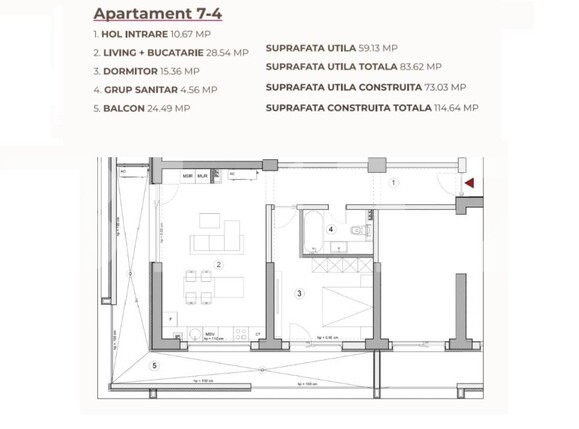 Apartament de vânzare 2 camere Calea Severinului - 195199AV | BLITZ Craiova | Poza3