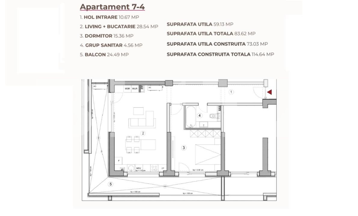 Apartament de vânzare 2 camere Calea Severinului - 195199AV | BLITZ Craiova | Poza3