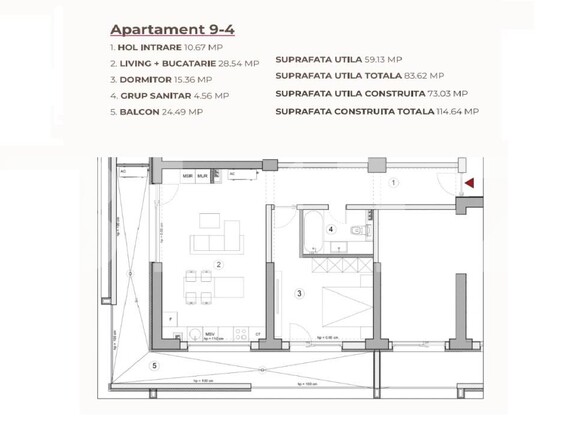 Apartament de vânzare 2 camere Calea Severinului - 195204AV | BLITZ Craiova | Poza3